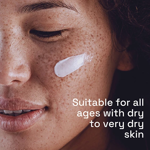 Image 1 - A close-up of a woman applying cream to her cheek, with visible text that reads Suitable for all ages with dry to very dry skin.
              Image 2 - A woman with curly hair is smiling with her eyes closed, and the image includes the text Hydrates for 48 hours and fully restores the skin barrier.
              Image 3 - An illustration featuring a light green background with a swirl of cream, highlighting three key ingredients: B3 labeled Niacinamide with a note to Restore, B5 labeled Panthenol Pro-Vitamin B5 with a note to Soothe, and E labeled Vitamin E with a note to Soothe.
              Image 4 - A person in a white coat holds a tube of Cetaphil Rich Night Cream, with text on the left side stating No added fragrance, non irritating & vegan.
              Image 5 - Image of Cetaphil products arranged to illustrate a sensitive skin routine, featuring a bottle of Olly Skin Cleanser, a tube of Daily Defence Moisturizer SPF 50, and two additional products labeled for cleansing, targeting, moisturizing, and protecting, with the text Sensitive Skin Routine at the top and step instructions alongside each product.
              Image 6 - A hand is holding a tube of Cetaphil Rich Night Cream, dispensing cream into a waiting hand, with the text Suitable for all skin types displayed next to it.
              Image 7 - An image of a Cetaphil Rich Night Cream tube displayed against a blurred background, accompanied by a stack of colorful washcloths; the text on the image states 5 SIGNS SKIN SENSITIVITY and DEFENDS AGAINST Dryness Irritation Roughness Tightness Weakened Skin Barrier.
              Image 8 - Logo for Cetaphil featuring green and blue curves, with the text leading dermatologist recommended sensitive skin brand.