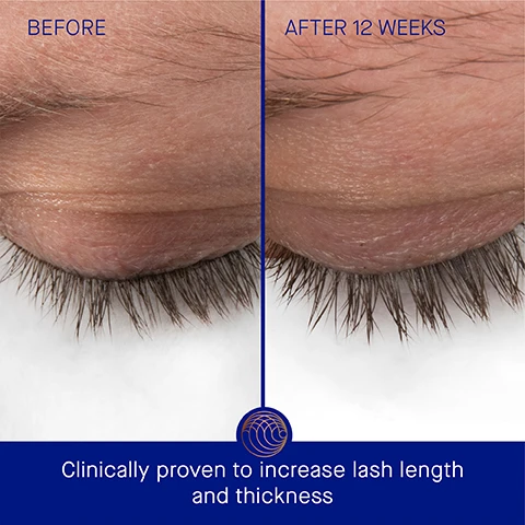 Image 3 - Image shows a side-by-side comparison of eyelashes labeled Before on the left and After 12 weeks on the right, with visible text stating Clinically proven to increase lash length and thickness at the bottom.
              Image 4 - Image of a serum applicator next to a gold and black container, with text stating Clinically Proven Results, Lash length is increased by 34%, Eyebrow thickness is increased by 55%, and Lashes and brows hydration is increased by 2.4x, with a disclaimer about a clinical trial.
              Image 5 - An elegant product image featuring a tube of Augustinus Bader Eyebrow and Lash Enhancing Serum next to text highlighting user results: 98% agree lashes are more full and lush, 96% agree brows are visibly more full and defined, and 100% agree they saw visible results in as little as 4 weeks.
              Image 6 - A cylindrical tube of Augustinus Bader eyebrow and lash enhancing serum is prominently displayed against a blue background, with descriptions of key ingredients including TFC8, Roselle and Safflower Extracts, Red Winter Algae, and Biotin.
              Image 7 - Image shows a three-step guide for applying a beauty product with visuals of a woman demonstrating the steps; the visible text includes Step 1 Remove brush from tube, Step 2 Using the wide side of the brush, swipe once on brows, Step 3 Using the thin or wide side of the brush, swipe once along the lash line, and AB Insider Tip Use morning and night for optimal results. Use before applying makeup, as a hydrating primer for brow pencils/brush and mascara.
              Image 8 - A list titled The Routine features six numbered skincare steps with associated product names: 1. Cleanse - THE CREAM CLEANSING GEL, 2. Nourish & Strengthen - THE EYEBROW AND LASH ENHANCING SERUM, 3. Tone & Exfoliate - THE ESSENCE, 4. Correct & Illuminate - THE SERUM, 5. Revitalize & Refresh - THE EYE CREAM, 6. Hydrate & Renew - THE LIGHT CREAM, THE CREAM, THE RICH CREAM, THE ULTIMATE SOOTHING CREAM.