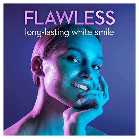 Flawless, long lasting white smile.Nourishing, enamel-stengthening formula. Prevents, surface stains for 24hrs with twixe daily brushing.Removes, up to 100% of surface stains. Developed with Dentists. 