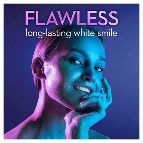 Flawless long lasting white smile. Nourishing, enamel-strengthening formula. Prevents, surface stains for 24hrs with twice daily brushing. Removes, up to 100% of surface stains. Developed with Dentists.