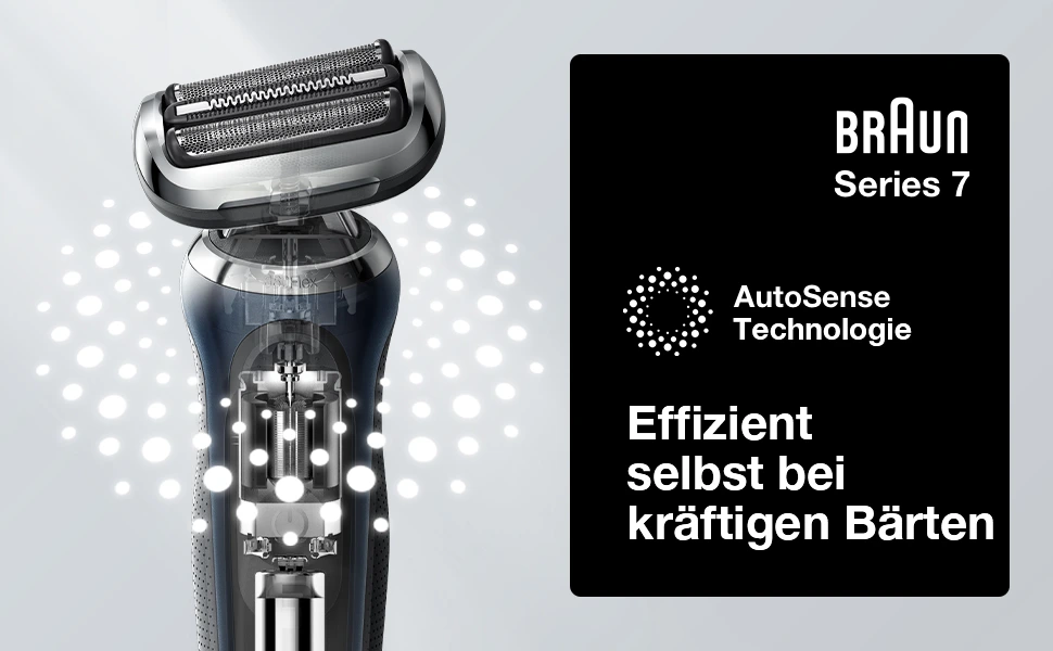Braun Series 7. Jetzt Mit AutoSense Technologie. Effizient selbst bei kraftigen barten.
