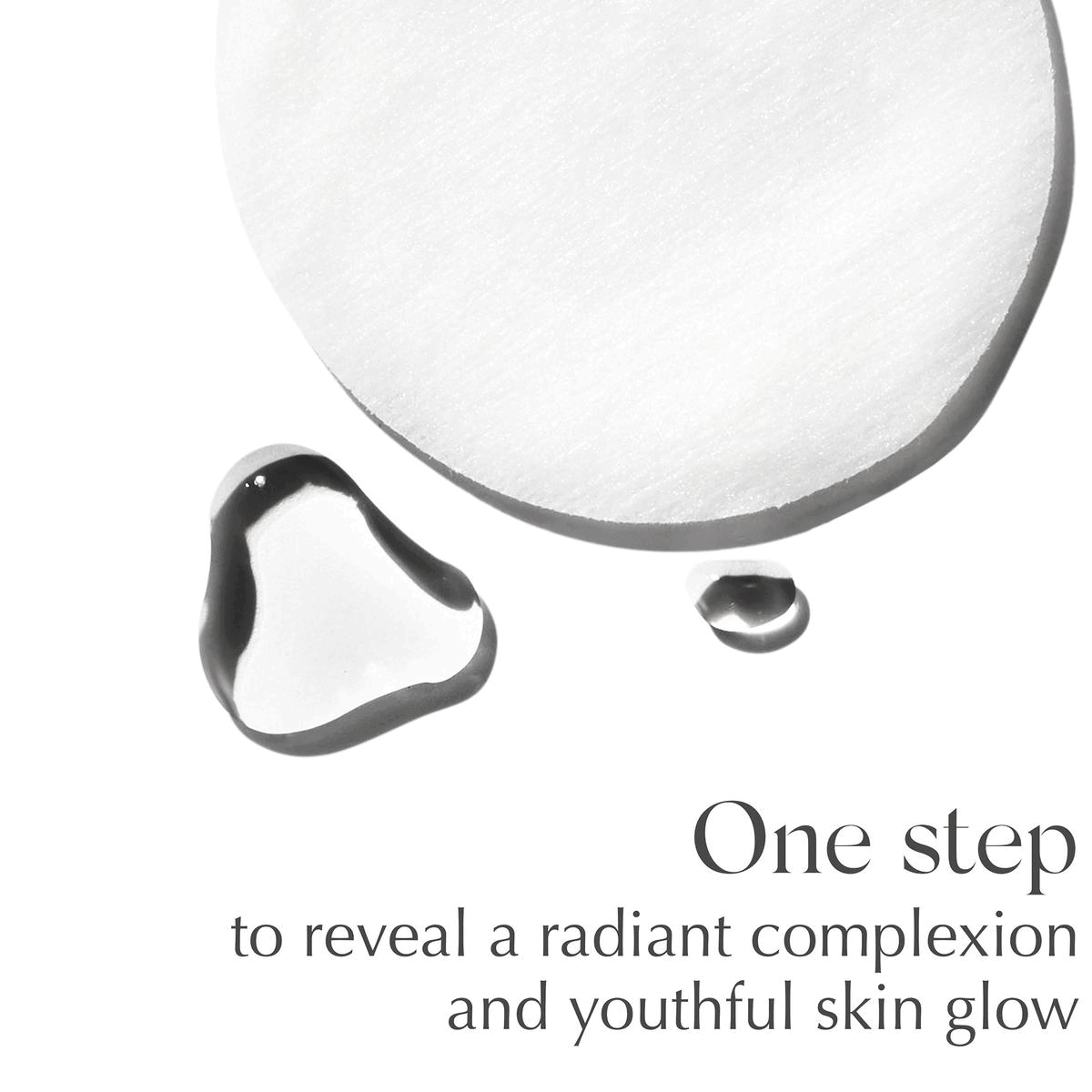 Image 1, one step to reveal a radiant complexion and youthful skin glow. Image 2, bring new life to stressed skin. Image 3, shed dry, dull surface layers