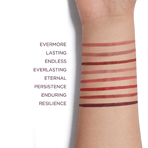 Model arm swatch: evermore, lasting, endless, everlasting, eternal, persistence, enduring and resilience