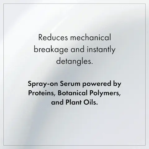 Image 1,reduces mechanical breakage and instantly detangles. spray on serum powered by proteins, botanical polymers and plant oils. Image 2, coconut oil, to coat the hair shaft and prevent moisture loss. Image 3, jojoba oil loaded with vitamin C, B and E, seals in moisture preventing breakage and split ends