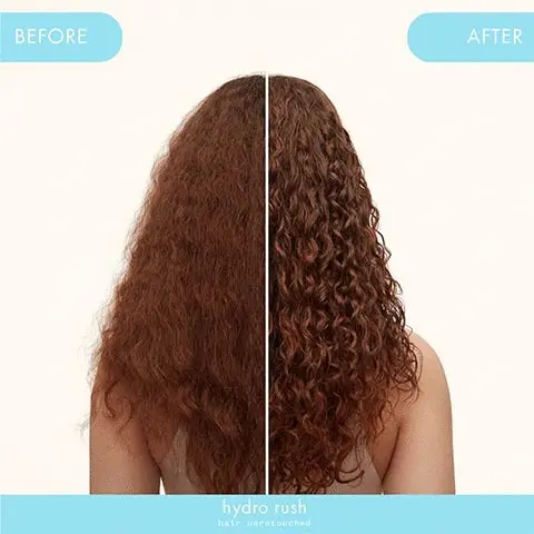 before and after, results in long-lasting moisture, gently cleanses while adding moisture, deeply hydrates without weighting hair down, for dry, coarse, or textured hair. clinically proven results, hair is 3x more hydrated after one use, reduces breakage by 50%, keeps hair moisturized for 72 hours. Shampoo + conditioner when used as a system. Hyaluronic acid, attracts moisture, bio-fermented coconut water, adds natural hydration. Squlane, helps protect from moisture loss. Polyglutamic acid, pomotes moisture retention. Blue/green algae, provides vitamins + amino acids
