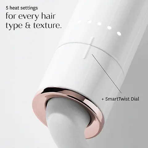 Image 1, 5 heat settings for every hair type and texture, smart twist dial. Image 2, ceramic heater, free of hot spots for one pass styling. Image 3, lightweight and ergonomic design for comfortable styling. Image 4, T3 cera gloss barrel for shiny, long lasting hair. Image 5, smart microchip, ensures even, consistent heat. Image 6, cool tip enables easy and comfortable styling.