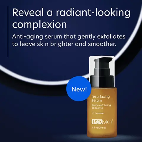 Image 1, reveal a radiant looking complexion, anti-aging serum that gently exfoliates to leave skin brighter and smoother. Image 2, exfoliate while hydrating and calming the skin, improvement in overall appearance, redness and fine lines. before and after 12 weeks. Image 3, recommended and trusted by dermatologists and aestheticians. Image 4, a mutli-tasking corrective serum. key benefits: provides gentle exfoliation while hydrating and calming the skin, reduced the buildup of dead surface cells, leaves skin radiant smooth and clear, improves appearance of fine lines, pore size and uneven skin