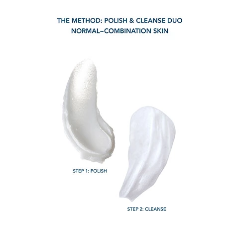The Method: Polish and Cleanse Duo Normal - Combination Skin. Step 1- Polish. Step 2- Cleanse