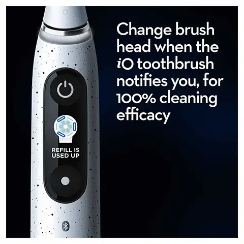 Change brush head when the io toothbrush notifies you, 