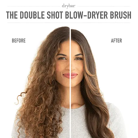 Image 1 and 2, the double blow dryer brush before and after