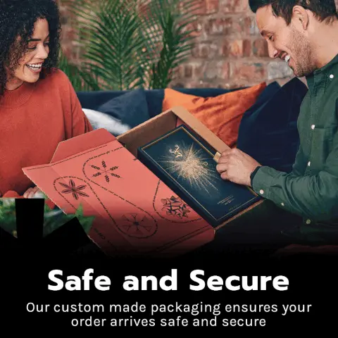 safe and secure, our custom-made packaging ensures your order arrives safe and secure. 4.5 star rating on Trustpilot