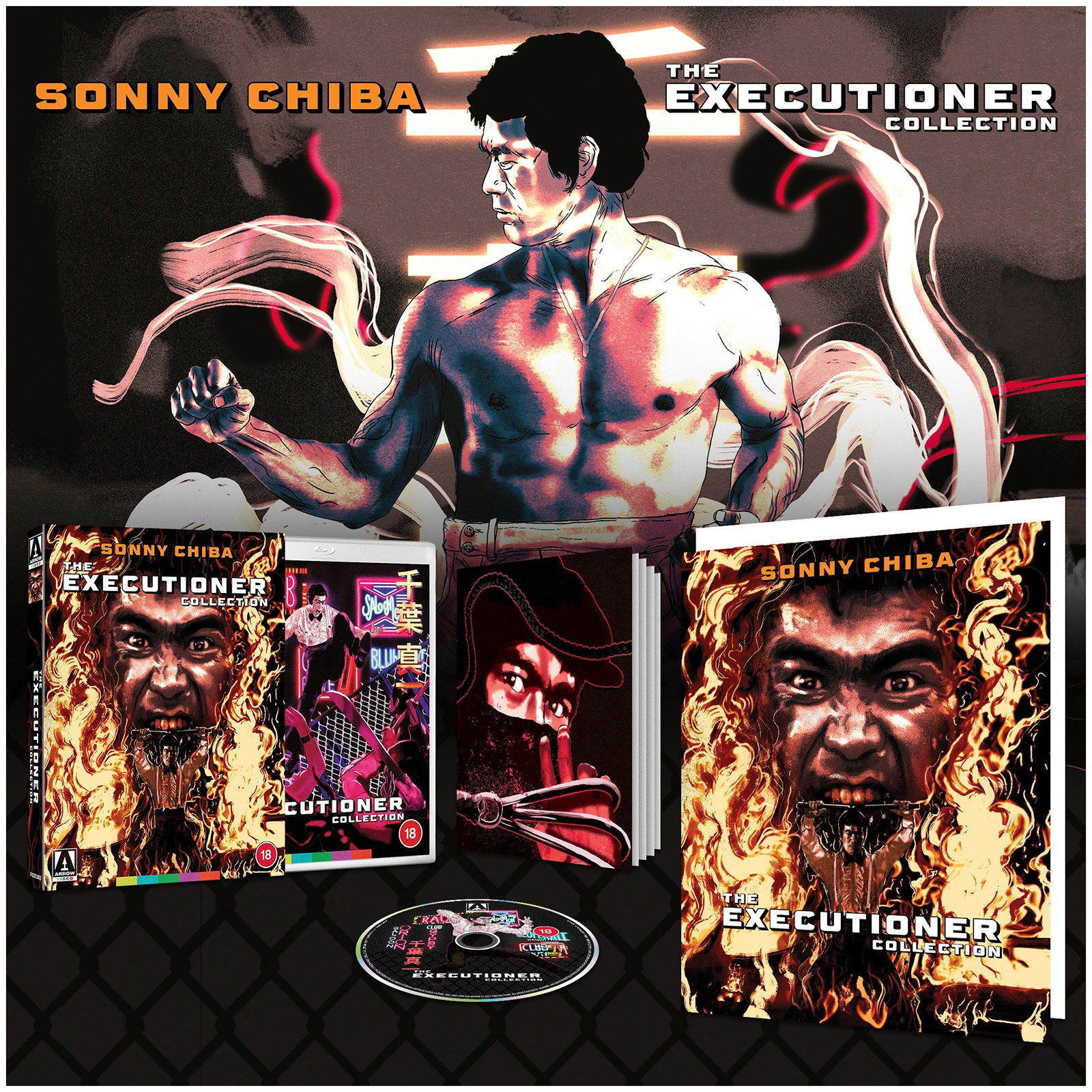 Image showing the Executioner Collection. Text on the image reads Sonny Chiba. The Executioner Collection