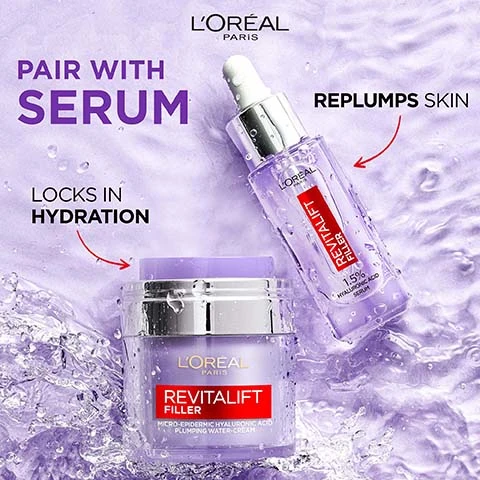 pair with serum, locks in hydration and replumps skin.