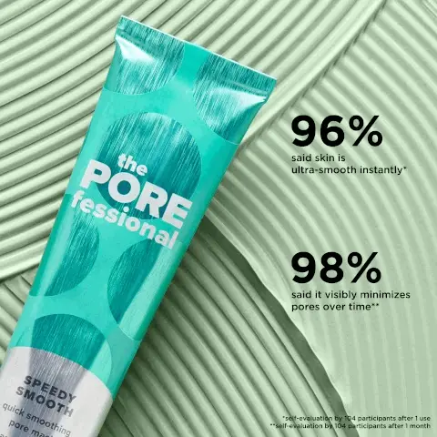 96% said skin is ultra smooth instantly. 98% said it visibly minimizes pores over time. Image 2, celery and flax seed help visibly improve skin texture and refine the look of pores. Mineral-rich sea salt helps exfoliate and smooth skin. Hyaluronic acid and squalane help maintain immediate hydration