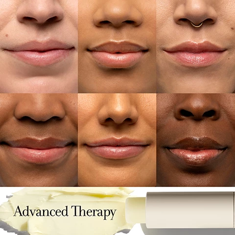 Image 1, advanced therapy. Image 2, 924 hour intense moisture. 100% agreed it relieved and soothed dry lips. 94% reported improved elasticity. *instrumental test 30 subjects. **self assessment, 62 subjects 4 weeks. Image 3, sugar for lasting hydration, hyaluronic acid filling spheres to improve appearance for fuller lips. grapeseed oil for help softening. Image 4, sugar advanced therapy, visibly repairs dry, damaged lips, deeply moisturizes for 24 hours. sugar mint rush, delivers instant and long lasting minty freshness, moisturizes, smooths and protects. sugar lip treatment, 24 hour hydration, tints developed for a wide range of skin tones.