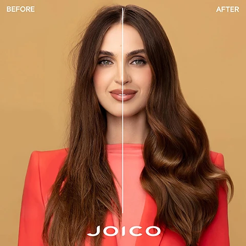 Image 2 - A split image shows a womans hair before and after a treatment, with dry frizzy hair on the left and smooth shiny hair on the right, featuring the text BEFORE, AFTER, and JOICO. Image 3 - An image features a bottle of Joico Youth Lock Shampoo with accompanying text that says SHAMPOO for mature, brittle, unmanageable hair, Gently cleanses and restores the joi of healthy, shiny hair, Reduces hair fall*, Free from SLS/SLES Sulfates, and *Due to breakage caused by styling on damaged hair vs. a non-conditioning shampoo, plus bottle text JOICO YOUTH LOCK SHAMPOO formulated with collagen SHAMPOOING formule avec du collagene CHAMPU formulado con colageno SmartRelease + Collagen 10.1 fl oz U.S. / 300 ml. Image 4 - A Joico Youth Lock shampoo bottle is displayed with ingredients Arginine powder, Marine Collagen powder, a palm leaf, buriti fruits, and oil droplets, including text Arginine: Products containing this amino acid help protect hair and rebuild it from the inside out. Marine Collagen Buriti fruit oil: Helps add shine and moisture to hair, leaving it feeling moisturized. and bottle text JOICO YOUTH LOCK SHAMPOO formulated with collagen SHAMPOOING formulé avec du collagène CHAMPÚ formulado con colágeno SmartRelease + Collagen 10.1 fl oz U.S. / 300 ml e. Image 5 - A Joico YouthLock Routine guide showing four products with the steps labeled STEP 1 SHAMPOO, STEP 2 CONDITION or TREAT, and STEP 3 STYLE. Image 7 - An image shows four Joico Youth Lock hair products including Shampoo Conditioner Treatment Masque and Blowout Creme alongside the text Love your hair at any age.