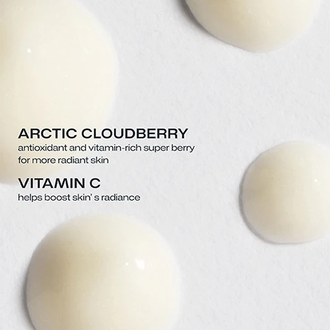 Image 1,ARCTIC CLOUDBERRY antioxidant and vitamin-rich super berry for more radiant skin VITAMIN C helps boost skin' s radiance Image 2, CLINICALLY TESTED to reduce the look of dark circles in 2 weeks* Clinical tests, in vivo, n=14, 2 weeks Improved results in continuous use. Image 3, 100% agree skin is more radiant* 100% agree eye area looks energized" 100% agree skin is hydrated* 100% agree skin is firmer* LUMENE [VALO] NORDIC-C GLOW AWAKENING EYE CREAM
