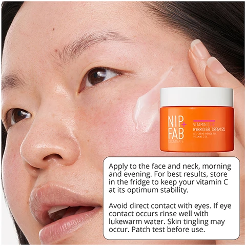 Image 1, apply to the face and neck, morning and evening. for best results, store in the frigge to keep your vitamin c as its optimum stability. avoid direct contact with eyes. if eye contact occurs rinse well with lukewarm water. skin tingling may occur. patch test before use. Image 2, how to layer vitamin c. 1 = cleanse with vitamin c fix cleanser. 2 = cleanse with hyaluronic fix extreme 4 micellar cleansing pads. 3 = exfoliate with vitamin c fix scrub. 4 = treat, vitamin c fix concentrate extreme. 5 = moisturise with hyaluronic fix extreme 4 hybrid gel cream.