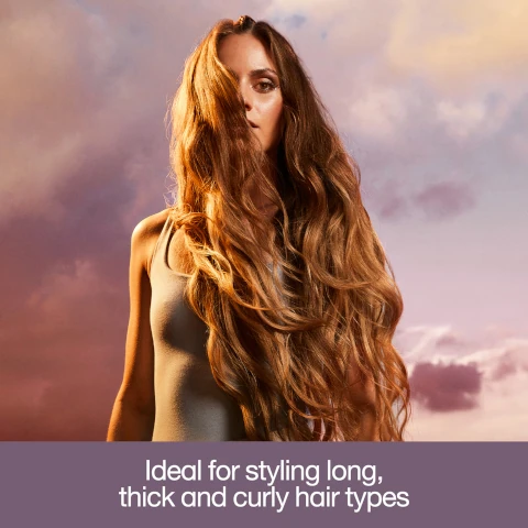 ideal for styling long, thick and curly hair types