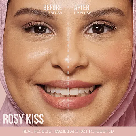 Image 1, BEFORE AFTER LIP BLUSH LIP BLUSH REAL RESULTS! IMAGES ARE NOT RETOUCHED Image 2, easy to apply, transfer proof and buildable formula Image 3, ﻿ STEP 1: BEFORE LIP BLUSH STEP 2: LINE LIPS STEP 3: FILL LIPS STEP 4: AFTER LIP BLUSH