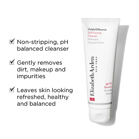 Image 1, non tripping PH balanced cleanser, gently removes dirt, makeup and impurities, leaves skin looking refreshed, healthy and balanced. Image 2, lightweight foaming cleanser. Image 3, algae extract keeps skin fresh by protecting from pollution particles. glycerin, hydrates and helps skin retain moisture. Image 4, all skin types, combination and oily skin. Image 5, 1 = massage onto wet face, 2 = work into lather and rinse. pro tip = wash hands first to eliminate bacteria transmission to face.