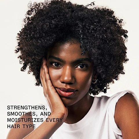 Image 1 - A woman with curly black hair is resting her hand on her cheek, looking directly at the camera, with text that reads STRENGTHENS, SMOOTHS, AND MOISTURIZES EVERY HAIR TYPE.
              Image 2 - A bottle of OLAPLEX No. 5 Bond Maintenance Conditioner with a light background, displaying text stating 90% SMOOTHER, BETTER DETANGLING, MORE CONDITIONED* and *When used as a system of No. 3, No. 4, No. 5 along with PATENTED TECHNOLOGY • OLAPLEX.COM and REPAIRS, STRENGTHENS, & NOURISHES ALL HAIR TYPES.
              Image 3 - A side-by-side comparison of hair before and after treatment, with the left side showing frizzy, unkempt hair labeled BEFORE, and the right side displaying smooth, shiny hair labeled AFTER, accompanied by text that reads UNTOUCHED IMAGES* *Results may vary. Results achieved by cleansing with N°4 Bond Maintenance® Shampoo, conditioning with N°5 Bond Maintenance® Conditioner, and applying N°9 Bond Protector Nourishing Hair Serum to damp hair before styling.
              Image 4 - Image shows a side-by-side comparison of hair; the left side labeled BEFORE displays frizzy, wavy hair, while the right side labeled AFTER shows straight, smooth hair; additional text at the bottom reads UNTOUCHED IMAGES and details about the results from using specific hair care products.
              Image 5 - A split image showing hair on the left labeled BEFORE, appearing dry and frizzy, and on the right labeled AFTER, showcasing moisturized and well-defined curls, with a note that the images are unretouched and contain product usage information.
              Image 6 - Image shows two OLAPLEX hair care bottles on a light background, labeled as No. 4 Bond Maintenance Shampoo, which strengthens and nourishes, and No. 5 Bond Maintenance Conditioner, which moisturizes and smooths, each with a capacity of 250 ml.