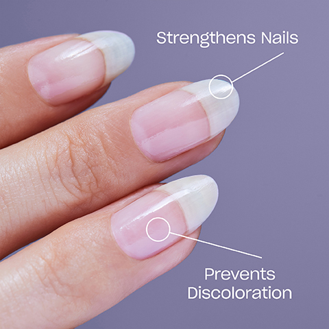 Strengthen nails and prevents discolouration