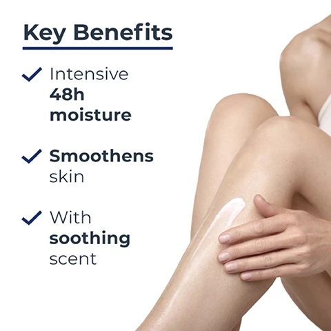 Image 1 - A person applying lotion to their leg, with text on the left listing key benefits: Intensive 48h moisture, Smoothens skin, With soothing scent.
              Image 2 - A person holding a bottle of Eucerin UreaRepair 5% Urea Moisturizing Lotion with text on the right side that reads Dry, rough skin, Moisturising, and For body.
              Image 3 - A smear of white cream with labels indicating ingredients: 5% Urea, Ceramides, and Natural Moisturisers.
              Image 4 - A blue background with light rays at the top, featuring the text Consumers confirm 100% dry skin relief followed by a footnote about the product in use study with 171 women aged between 25 and 73.
              Image 5 - Three Eucerin Urea Repair products are displayed in a row: a shower gel on the left, a 5% lotion in the center, and a foot cream on the right, with the text Recommended Routine above them.
