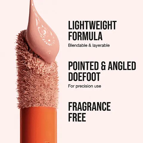 Image 1, LIGHTWEIGHT FORMULA Blendable & layerable POINTED & ANGLED DOEFOOT For precision use FRAGRANCE FREE. Image 2, THE PERFECT UNDER EYE IN 3-EASY STEPS, STEP 1 #FAUXFILTER COLOR CORRECTOR, STEP 2 #FAUXFILTER
              CONCEALER STEP 3 EASY BAKE LOOSE POWDER. Image 3, MANGO A deep pinky-orange for medium to tan skin tones BLOOD ORANGE A vibrant red for deep-tan to rich skin tones PEACH A light pinky-orange for light to medium skin tones PINK POMELO A light pink for fair to light skin tones PAPAYA A rich orange for tan to deep-tan skin tones