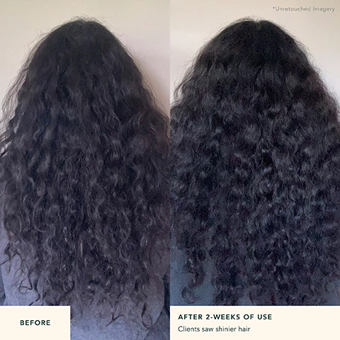 Image 1, before and after 2 weeks of use, clients saw shinier hair. Image 2, ranavat real results, 93% bond strengthening repair after each use. 3 times shinier hair with each use. in a clinical study after immediate use. Image 3, 93% bond strengthening repair with each use. 92% agree hair feels soft. 90% agree hair strands feel moisturized and conditioned. Image 4, veda4 bond complex a clinically proven plant powered super complex that repairs, strengthens bonds and proactively protects the scalp. transparent henna gloss, rich in proteins and antioxidants, the clear henna is naturally high in vitamin e to soften and add shine by keeping the hair hydrated and scalp balanced. moringa seed oil, rich in fatty acids and packed with amino acids to reduce frizz, repair split ends and target damaged strands for shiny and soft hair. hyaluronic acid deeply moisturizes hair strands and intensely restores scalp hydration. a natural humectant that can retain 1000 times its weight in water to help keep hair hydrates and enhance shine.