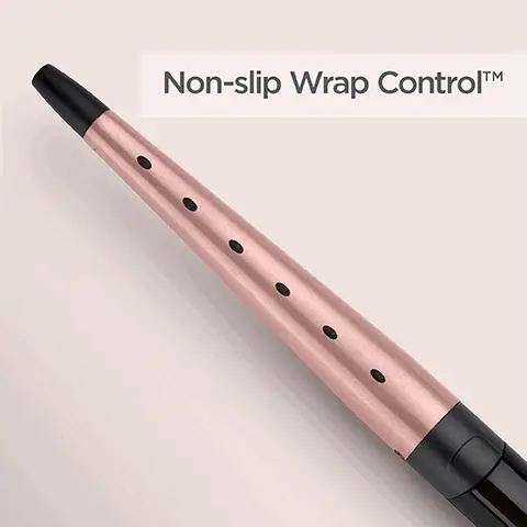Non-slip wrap control. 25-13mm extra long barrel. 6 digital heat settings.