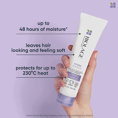 Image 1, up to 48 hours of moisture* leaves hair looking and feeling soft protects for up to 230°C heat. Image 2, up to 48 hours of moisture* leaves hair looking and feeling soft protects for up to 230°C heat. Image 3, 1 cleanse, 2 treat and 3 style