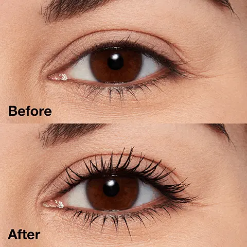 Image 1, before and after model shot. Image 2, buildable volume and length. Image 3, 85% says crow's feet look reduced