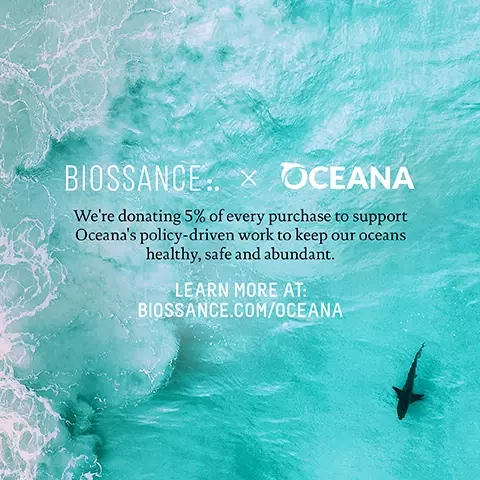 Image 1, biossance x oceana. we're donating 5% of every purchase to support oceana's policy driven work to keep our oceans healthy, sage and abundant. learn more at biossance.com/oceana. image 2, full size 100ml, 2 times the size 200ml. image 3, immediately 95% agree skin felt instantly hydrated. after 2 weeks 93% agree skin is more nourished and hydrated. after 5 weeks 100% showed an increase in cell renewal rate. based on a 28 day consumer study of 84 female aubjects ages 18-54 after twice daily use. based on a 5 week clinical study of 35 subjects, aged 18-54 after twice daily use.