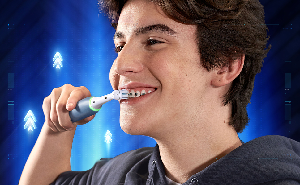 Oral-B iO My Way Elektrische Zahnbürste ab 10 Jahren, 4 Putzmodi, extra  Aufsteckbürste für Zahnspange, 1 Reiseetui, ocean blue | Oral-B DE