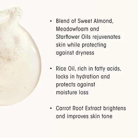 Image 1, blend of sweet almond, meadowfoeam ans starflower oils rejuvenates skin while protecting against dryness. rice oil, rich in fatty acids, locks in hydration and protects against moisture loss. carrot root extract brightens and improves skin tones. Image 2, cote d'azur, citrus flora. key notes, top = fresh lemon, black currant, calabrain bergamot, sicilian orange. middle = tuberose, blye cyclamen, white butterfly jasmin. drydown = sandalwood, vetiver, crisp amber. Image 3, transport your sense with oribes three scents. cote d'azure = citrus floral, seductive and effervescently fresh. desertland = aromatic green, the essence of a green blooming desert. valley of flowers, woody floral = a vibrant field of blooming flowers.