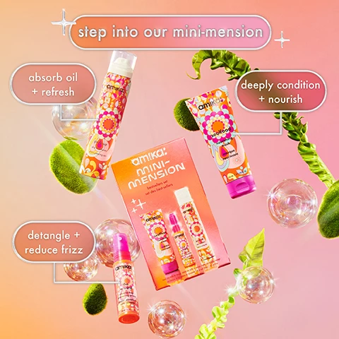 Image 1, step into our mini-mension. absorb oil and refresh, deeply condition and nourish. detangle and reduce frizz. image 2, perk up dry shampoo before and after. hair unretouched. image 3, after one use, 92% said perk up left hair smelling clean and refreshed. 89% said their hair and scalp were instantly refreshed after one use. 87% said that perk up extended time between washes. based on consumer testing of 53 participants. image 4, soulfood nourishing mask before and after. hair is 7 times more moisturized after one use. image 5, clinically proven results - 87% more repair and 7 times more moisturized after one use. image 6, 94% agree hair feels soft and smooth. 92% agree hair looks and feels healthy. 90% are satisfied with product performance. 88% agree hair is easy to detangle. after using wizard silicone free, based on a 2 week user study of 50 participants.