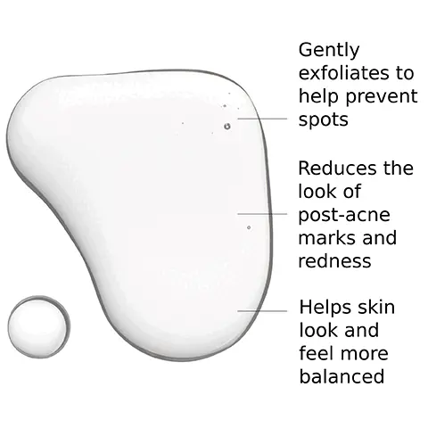 Image 1, Gently exfoliates to help prevent spots Reduces the look of post-acne marks and redness Helps skin look and feel more balanced. Image 2, 78% say skin appears clearer* 79% say post-acne marks appear lighter* 83% say skin looks balanced* Brdones & 8 wards in an 8 week consumer add 79 part. Image 3, FORMULATED WITH: 2% SALICYLIC ACID To help prevent the occurance of spots it BYE BYE BREAKOUT Concentrated Derma Ser SALICYLIC ACID LACTIC ACID POSTBIOTIC FERMENT POSTBIOTIC FERMENT To help calm & balance the look of skin 3% LACTIC ACID To help gently exfoliate for smoother looking skin
