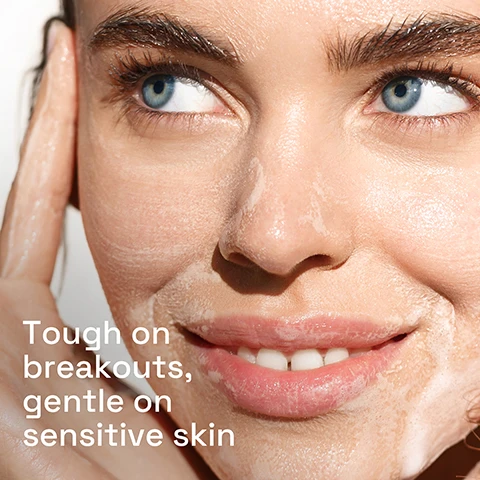 Image 1 - A close-up of a smiling woman applying a facial cleanser, with visible text that reads Tough on breakouts, gentle on sensitive skin.
              Image 2 - A smooth, translucent gel-like substance is shown on a light green background, with text indicating 2% Salicylic Acid and Helps minimise breakouts along with Aloe & White Tea and Hydrate and help soothe sensitive skin, accompanied by corresponding icons.
              Image 3 - A person holding a tube of Cetaphil Gentle Clear, which gently cleans pores to reduce blemishes without stripping or over-drying skin, with text that reads Dermatologist Recommended and Sensitive Skin.
              Image 4 - Image shows three tubes of Cetaphil products arranged vertically labeled as part of a blemish-prone sensitive skin routine, with instructions reading Step 1 Cleanse, Step 2 Target, and Step 3 Moisturise.
              Image 5 - A hand applying a small amount of cream from a green container, with text reading clinically proven to reduce excess oil by 81%.
              Image 6 - A tube of Cetaphil Gentle Clear Clarifying Blemish Cream Cleanser on a white tiled background, with visible text stating Skin Sensitivity 5 Signs and Defends Against Dryness, Irritation, Roughness, Tightness, Weakened Skin Barrier.
              Image 7 - An image of the Cetaphil logo with the text #1 DERMATOLOGIST RECOMMENDED CLEANSING BRAND.