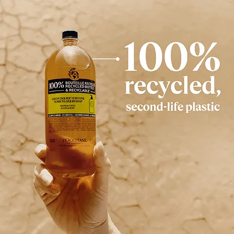 100% recycled, second-life plastic. Your Most Loved Eco-Refills NEW & IMPROVED PACKAGING Recycled & Recyclable. Made with Shea Butter that is 100% Organic & Fair Trade. 
