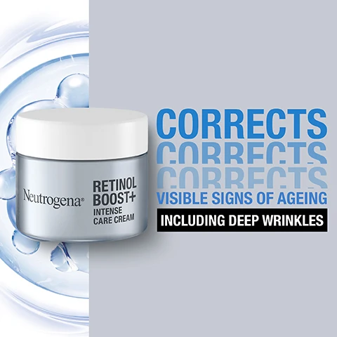 Image 1, corrects visible signs of ageing including deep wrinkles. image 2, recyclable jar. for ageing skin. image 3, visible results in just 1 week. clinical grading on 38 women over 8 weeks, once a day usage. image 4, rich formula fragrance free. image 5, maddie, received free product as part of the home tester club said = my skin looks smoother, fine lines and wrinkles are less visible, my skin looks brighter and more radiant. image 6, instantly = intensely hydrates for smoother skin. 1 week = smooths the look of fine lines. 4 weeks = helps reduce the look of deep wrinkles. clinical grading on 29 women over 8 weeks, once a day usage. image 7, developed with dermatologists. image 8, for visibly youthful, healthy looking skin. smooths fine lines and wrinkles. brightens dark spots. smooths texture. image 9, 75% agreed skin's elasticity and bounce felt restored. self assessment with 104 volunteers after 4 weeks, daily application. image 10, innovative formula. pure retinol = 3 times faster collagen prodyction in 1 week. mytrus plant extract = boosts retinol effectiveness by 83%. hyaluronic acid = plumps and hydrates. image 11, discover the full retinol boost range. image 12, fragrance free, rich moisturising texture, well tolerated.