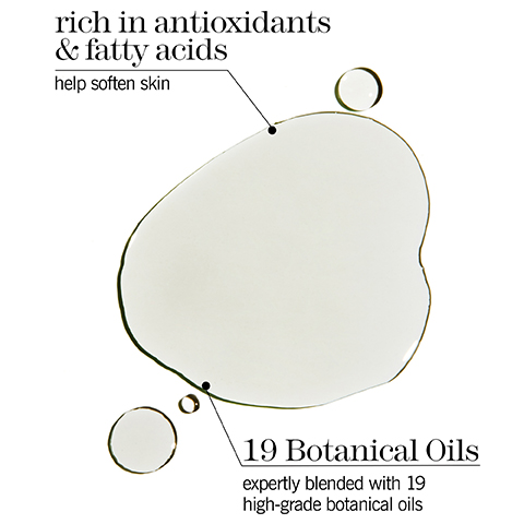 rich in antioxidants and fatty acids help soften skin and 19 botanicals oils expertly blended with 19 high grade botanical oils