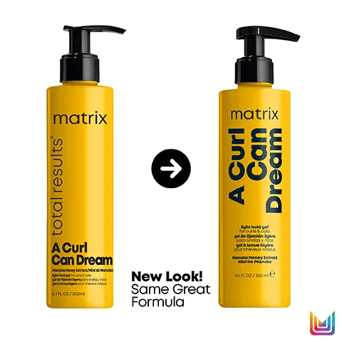 New Look! Same great formula. Light gel that defines curl pattern. No flaking or crunch. Make with Manuka honey extract. Free from silicones for a natural feel- using a system of A Curl Can Dream shampoo, mask, cream and gel. A Curl Can Dream. Pattern preserving haircare system for curls and coils. Deep cleanse, Shampoo. Nourish, Mask. Moisturise, Cream. Define, Gel. New Look! Same great formula.