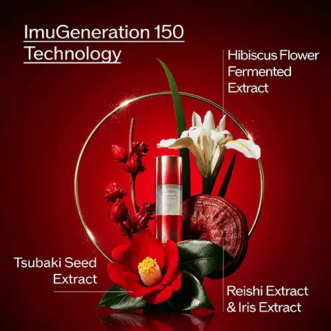 Image 1, imu generation 150 technology. hibiscus flower fermented extract. tsubaki seed extract. reishi extract and iris extract. image 2, 15 times ultimune key ingredients compared to ultimine power infusing concentrate 3. image 3, 95% noticed a radiance look. image 4, 91% noticed ultimate resilience - self assessment by 111-113 women over 4 weeks. image 5, ultimune duo - future power shot plus power infusing concentrate. to boost your skin and fight against external and internal stress. shot to reset the skin 2 times per week. ultimine futire power shot only. to recover from damage/instant damage. stop using ultimine power infusing concentrate 1 week and use it alone as recovery. image 6, cleanse with clarifying cleansing foam. strengthen for face with future power shot and power infusing concentrate. strengthen for eyes with power infusing eye concentrate