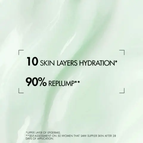 Image GIF2 - A light green background with soft, flowing textures features the text: 10 SKIN LAYERS HYDRATION* 90% REPLUMP** *UPPER LAYER OF EPIDERMIS. **SELF-ASSESSMENT ON 50 WOMEN THAT SAW SUPPLER SKIN AFTER 28 DAYS OF APPLICATION. Image GIF3 - A vibrant blue image features various sizes of glowing, translucent spheres with particles, representing active skincare ingredients, with text overlays that read: BIOTECH PLANKTON™ TO SPEED UP SKIN REGENERATION, ELECTROLYTES FROM BIOTECH PLANKTON™ TO RECHARGE MOISTURE & ACCELERATE HYDRATION, and MICRO & MACRO HYALURONIC ACIDS BOOSTS SKINS PLUMP AND DEFENDS AGAINST MOISTURE LOSS. Image GIF4 - Three Biotherm skincare products, a white cleanser tube, a blue serum dropper bottle, and a green day cream jar, are displayed as a three-step routine with text RECHARGING PROGRAM, BIOTHERM AQUASOURCE HYDRA BARRIER CLEANSER 150 ml 5.07 fl. oz. STEP 1 CLEANSER, BIOTHERM LIFE PLANKTON ELIXIR FUNDAMENTAL REGENERATING SERUM STEP 2 SERUM, BIOTHERM AQUASOURCE HYALURONIC ACID GEL 50 ml 1.69 fl. oz. STEP 3 DAY CREAM.