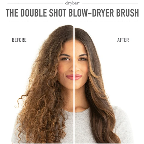 the double shot blow dryer brush before and after