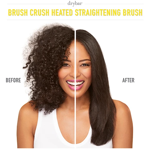 brush crush heated straightening brush before and after