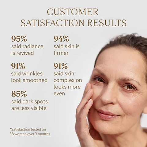 Image 1 - A woman with mature skin gently smiling and resting her chin on her hand, with text overlay stating customer satisfaction results, including percentages for various skincare benefits.
              Image 2 - A yellow jar of LOccitane Immortelle Divine Crème Jeunesse is displayed against a light background, surrounded by text emphasizing benefits such as reduced age spots, firming, smoothing wrinkles, plump skin, even skin tone, boosted radiance, and even skin texture.
              Image 3 - An image featuring two skincare products by LOccitane, with a dark blue bottle on the left and a yellow jar on the right; the text highlights benefits of the products with statistics such as 100% of users saying complexion is more radiant, skin is smoother, and skin is firmer, along with 97% noting fewer visible wrinkles.
              Image 4 - Three different extracts labeled as Immortelle Essential Oil, Immortelle Oily Extract, and Immortelle Aqueous Extract with corresponding golden oils and droppers in various shapes and sizes.
              Image 5 - A close-up image of yellow flowers with a soft, golden background, featuring text that reads 100% ORGANIC IMMORTELLE ESSENTIAL OIL This essential oil from Corsica is praised for its ability to effectively smooth & even skin while boosting radiance.