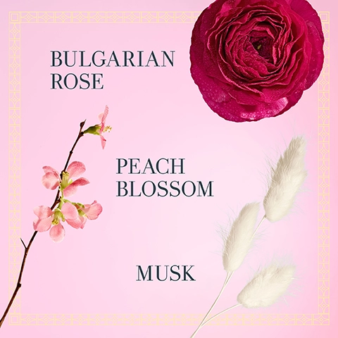 bulgarian rose, peach blossom, musk.
