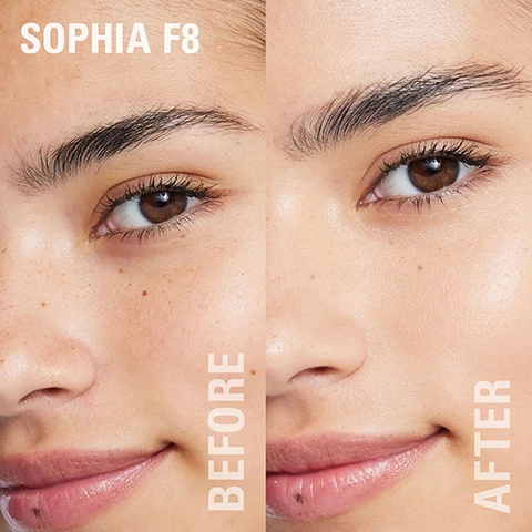 Image 1 - Side-by-side comparison of a young womans face showing her skin before and after using a product, with the words SOPHIA F8, BEFORE, and AFTER visibly displayed on the sides.
              Image 2 - Image shows various shades of foundation in teardrop shapes arranged in a grid, with visible text stating SKIN SILK and SKIN-LOVING SERUM FOUNDATION at the top, and shade labels from F0.5 to F20 along the sides.
              Image 3 - A bottle of Revolution Skin Silk Luminous Serum Foundation is displayed on a creamy background, with the text SKIN SILK prominently at the top, NEW in a circle at the upper right, and SKIN-LOVING SERUM FOUNDATION along with descriptive details beneath the product name.
              Image 4 - Image shows a light pink bottle labeled Skin Silk, surrounded by various shades of foundation and text stating Weightless Light-medium coverage, Skin-loving With hyaluronic & peptides, and Radiant satin finish 20 shades for all skin types, with the brand name Revolution Beauty London at the bottom.
              Image 5 - Five bottles of Revolution Beauty Skin Silk Serum Foundation in various shades are arranged on a background of fluid foundation swatches, with the text Skin Silk, Skin-Loving Serum Foundation, 94% Agreed Skin Silk Feels Weightless, and Its a dream foundation for me visible on the image.